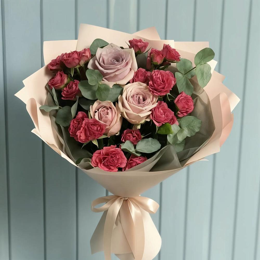 Букет цветов из: Гвоздики и Розы в Пачелме