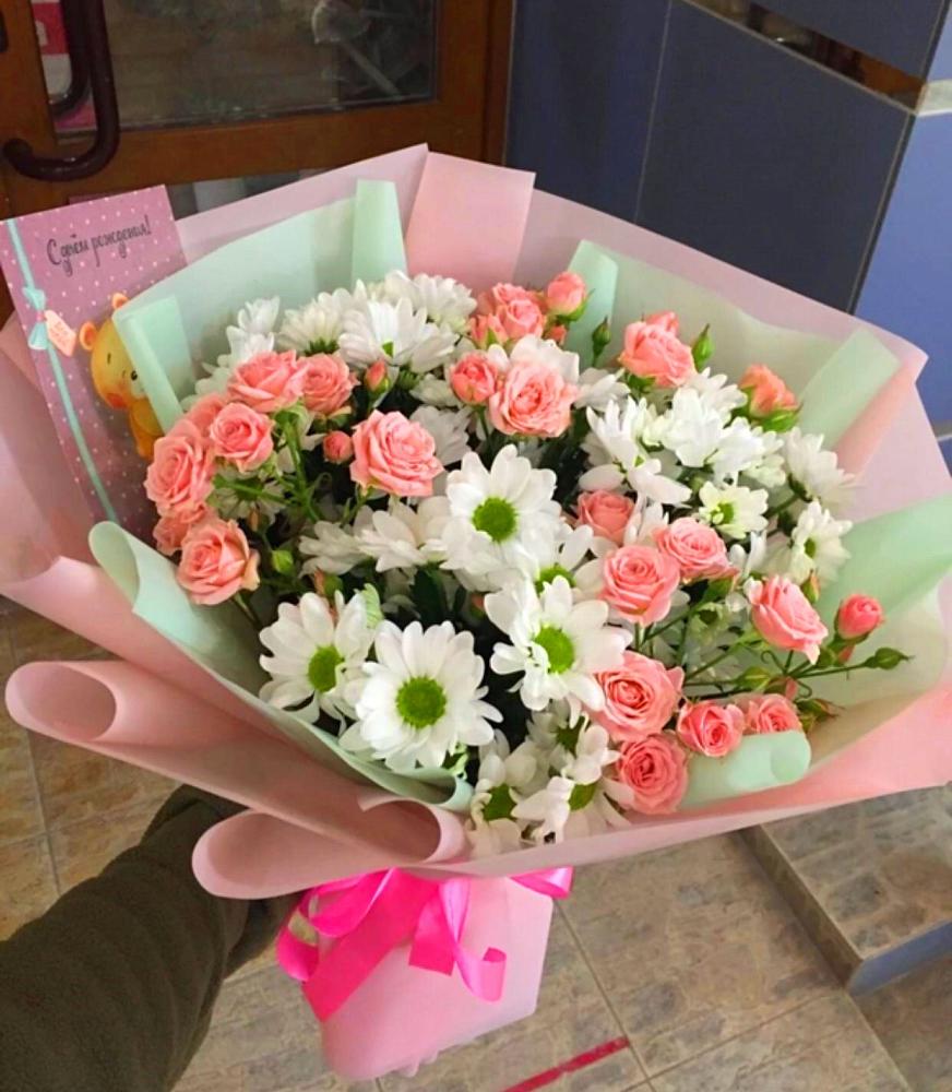 Букет цветов из: Розы и Хризантемы в Пачелме