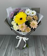 Букет цветов из:  Розы, Герберы и Хризантемы в Пачелме