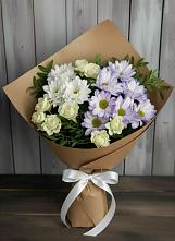 Букет цветов из:  Хризантемы и Розы в Пачелме