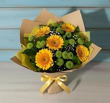 Букет цветов из:  Герберы и Хризантемы в Пачелме