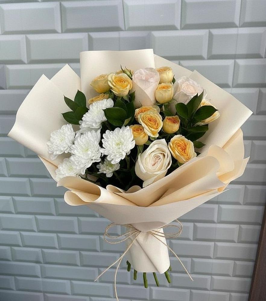 Букет цветов из: Розы и Хризантемы в Пачелме