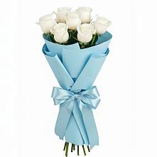 Букет 7 белых роз Проуд в Пачелме