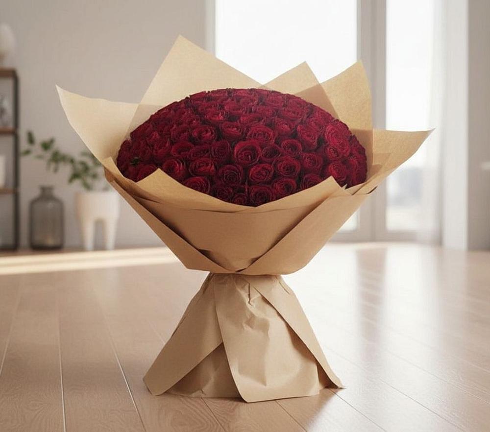Букет 101 Красная роза в Пачелме