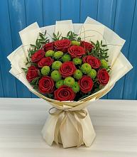 Букет цветов из:  Розы и Хризантемы в Пачелме