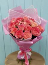 Букет 15 Розовых роз Равель в Пачелме