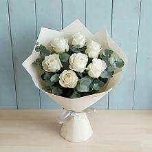 Букет Белые розы в Эвкалипте #REPLACE_PRED# Пачелме