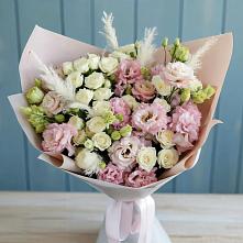 Букет цветов из:  Альстромерии и Розы #REPLACE_PRED# Пачелме